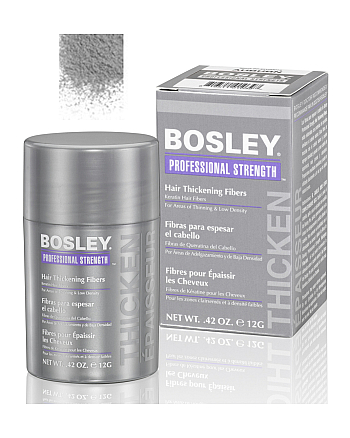 Bosley Hair Thickening Fibers Gray - Кератиновые волокна седые - hairs-russia.ru